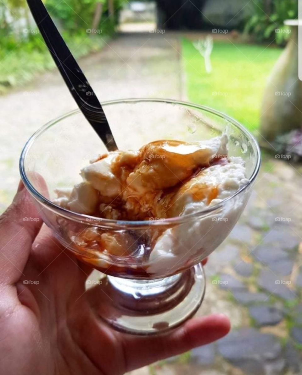 Honey with milk Yoghurt