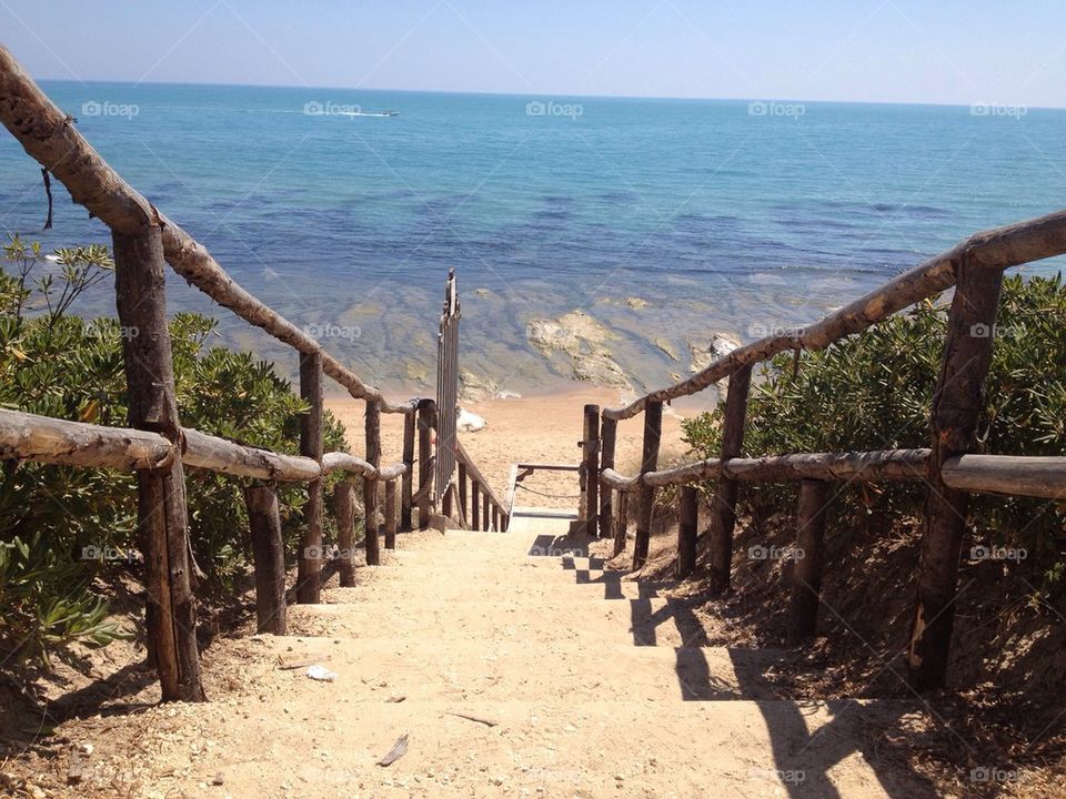 Stairs to the beach