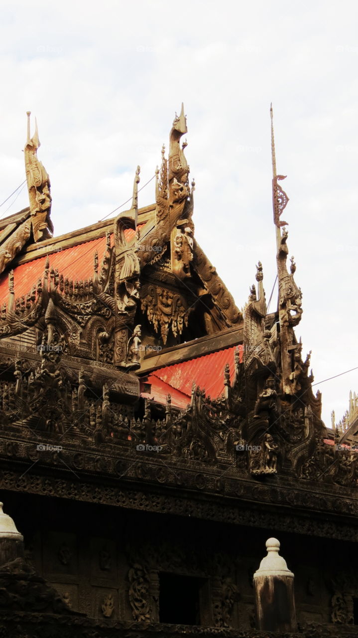 Temple Architecture. Temple Architecture in Laos