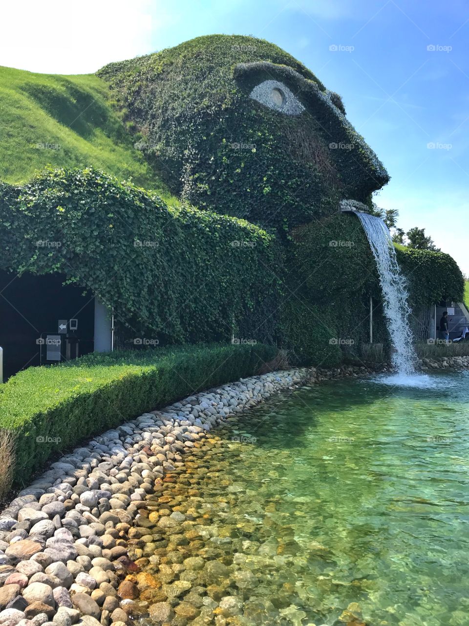 Face waterfalls in Swarovski, Austria 