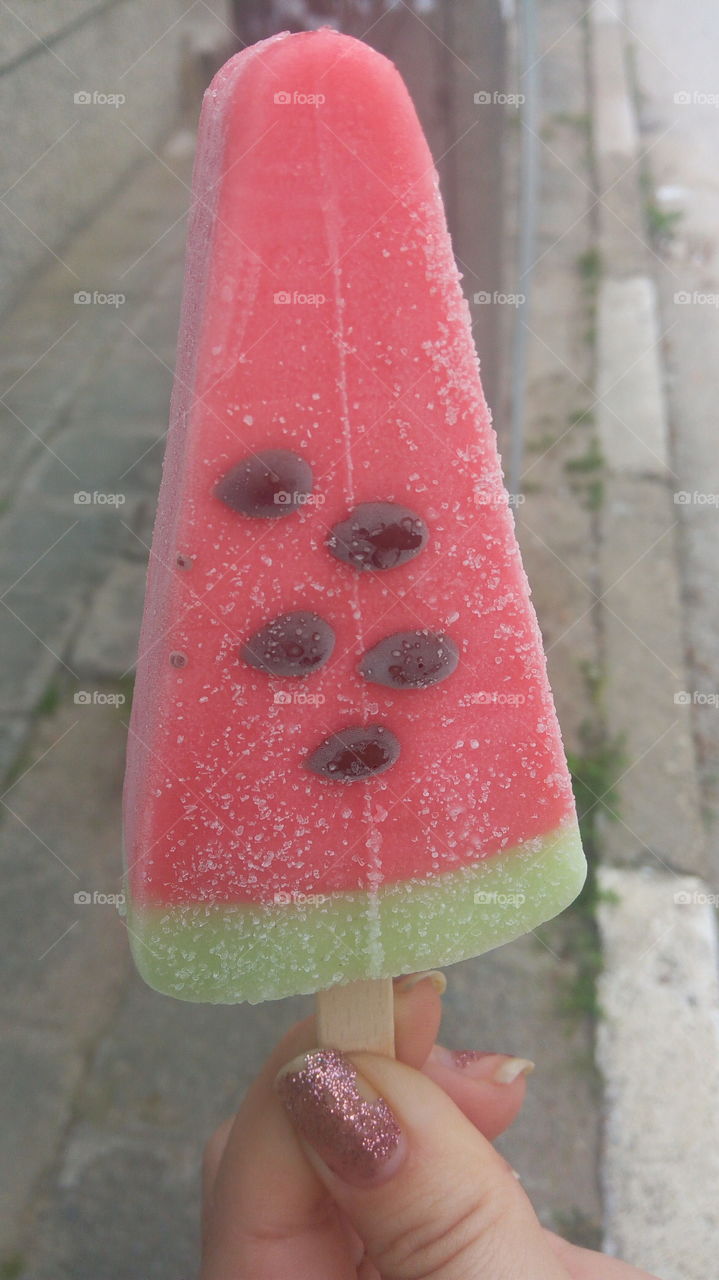 Watermelon ice cream