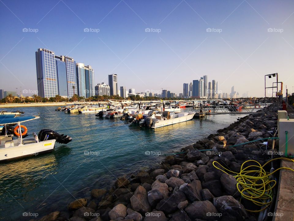 Abudhabi Corniche view from mina