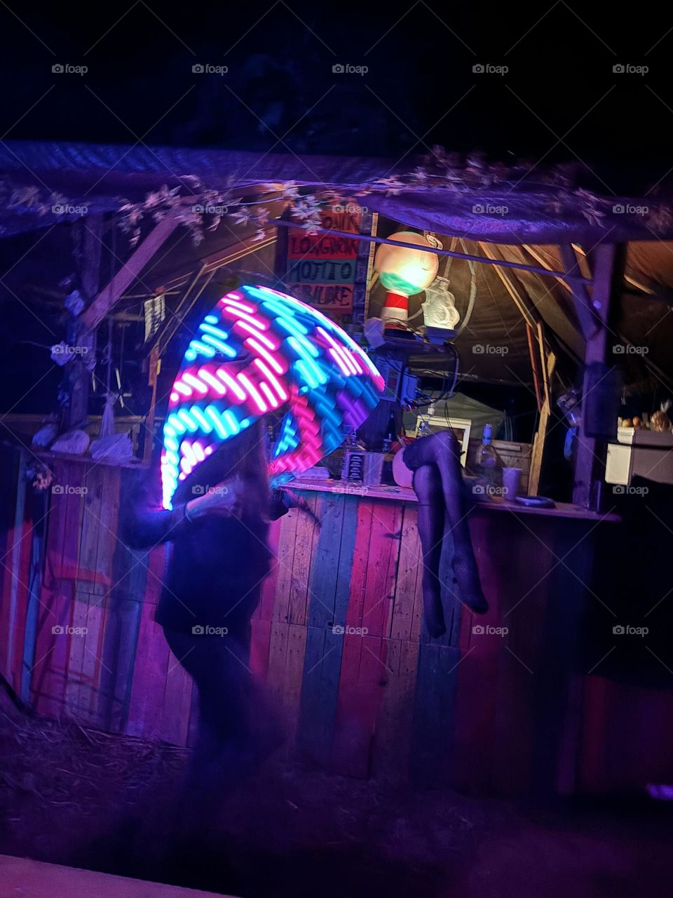 Crazy led hoop dance 