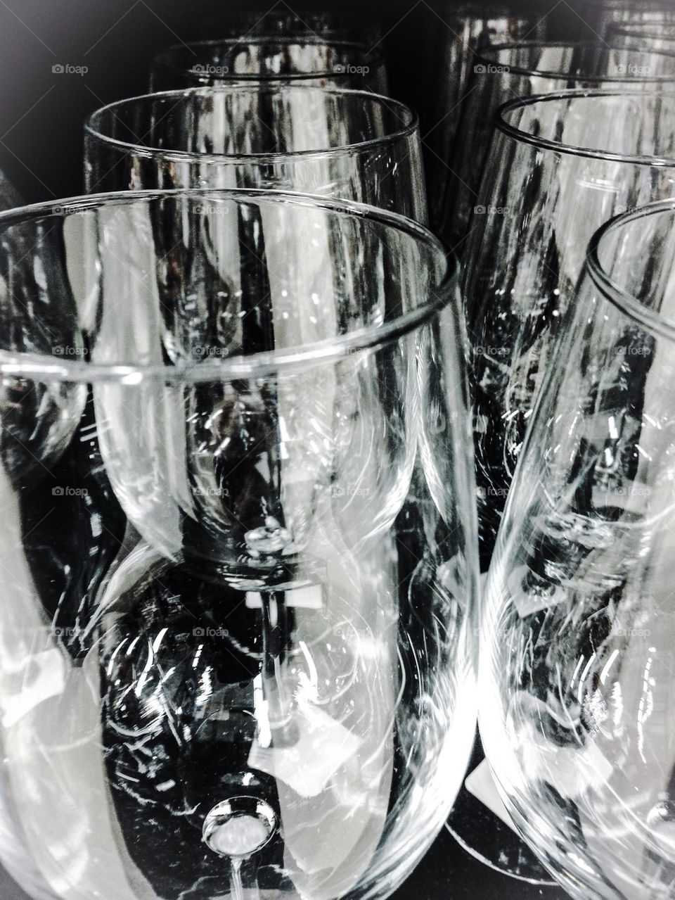 Fluted wine glasses