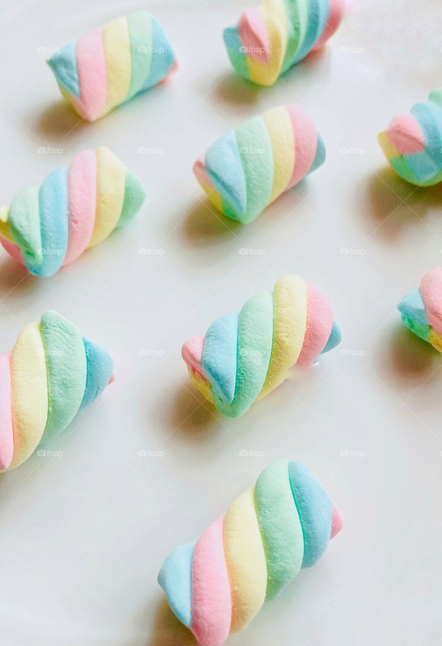 Bite size “Lucky Charms” marshmallows.