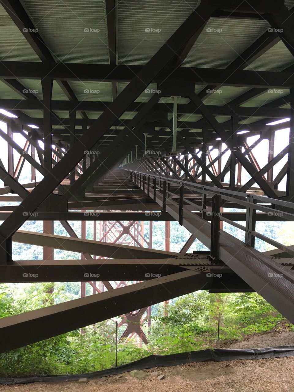 Views from New River Gorge catwalk - West Virginia 