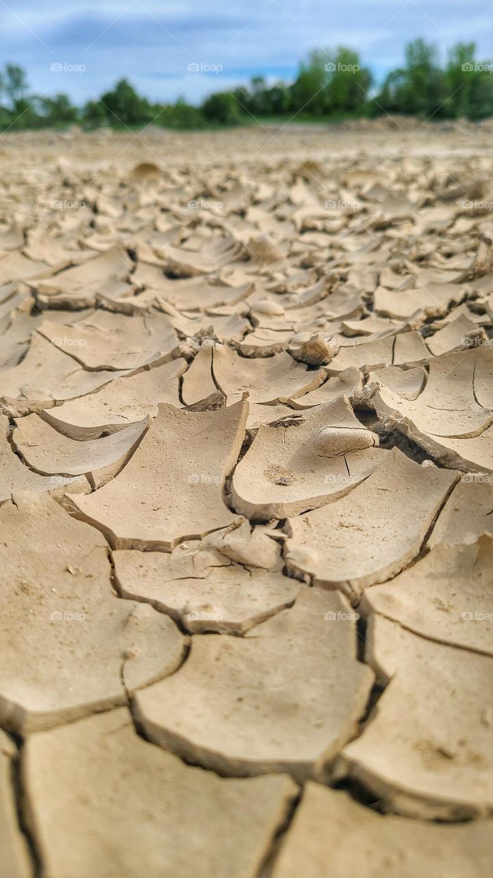 Dry cracked Earth