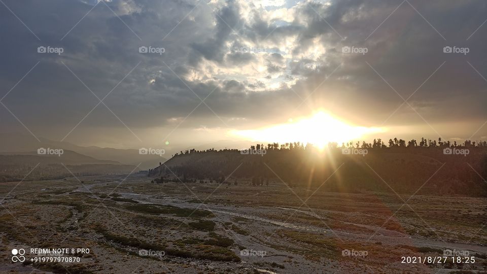 Sun set at Aharbhal junction point....