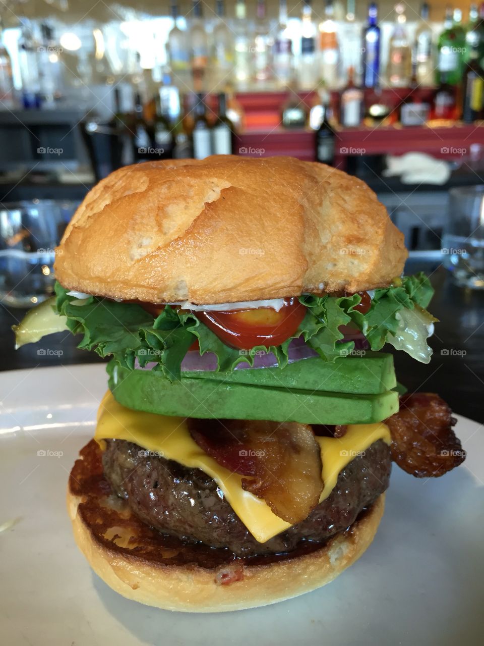 Close-up of a burger