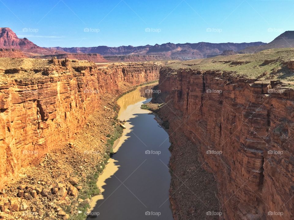 Marble canyon where the Colorado river passes 