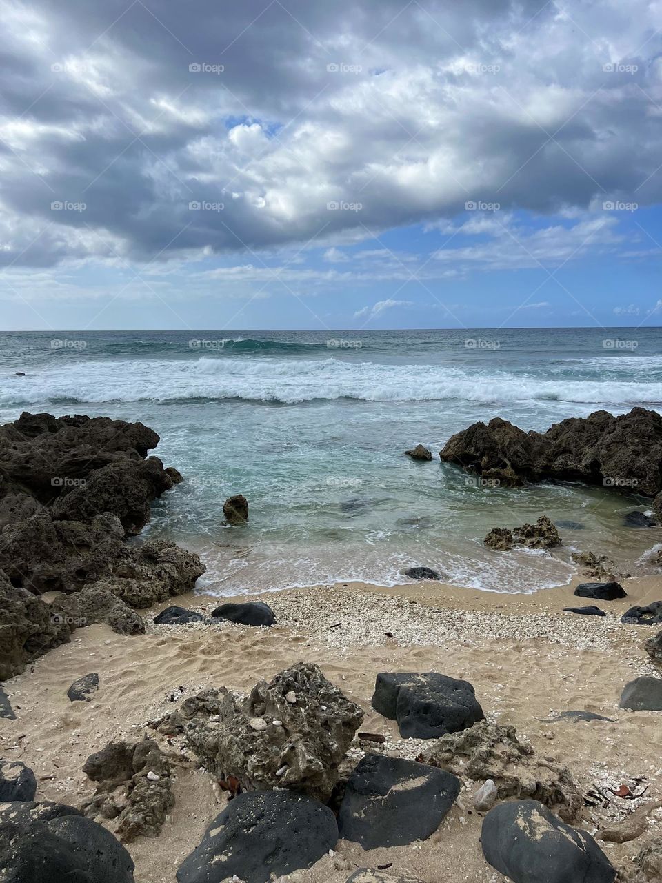 Mokuleia Rock Beach in Mokuleia Hawaii 