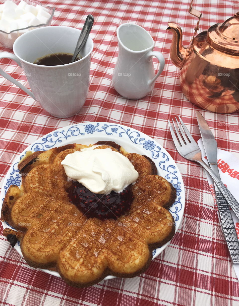 Delicious waffle, Skåne.