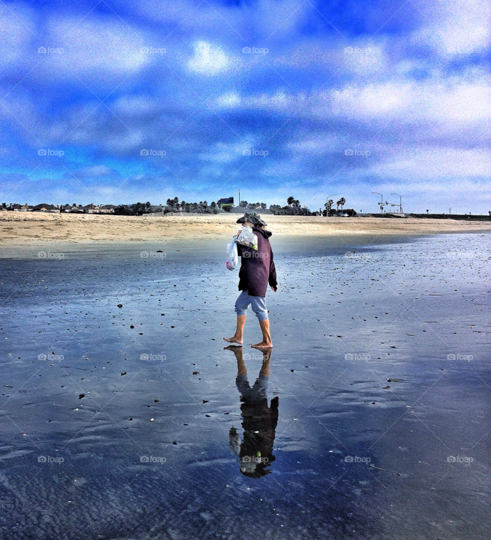 california beach ocean sky by analia