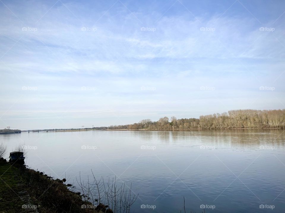 River Loire , France February 2023 . 