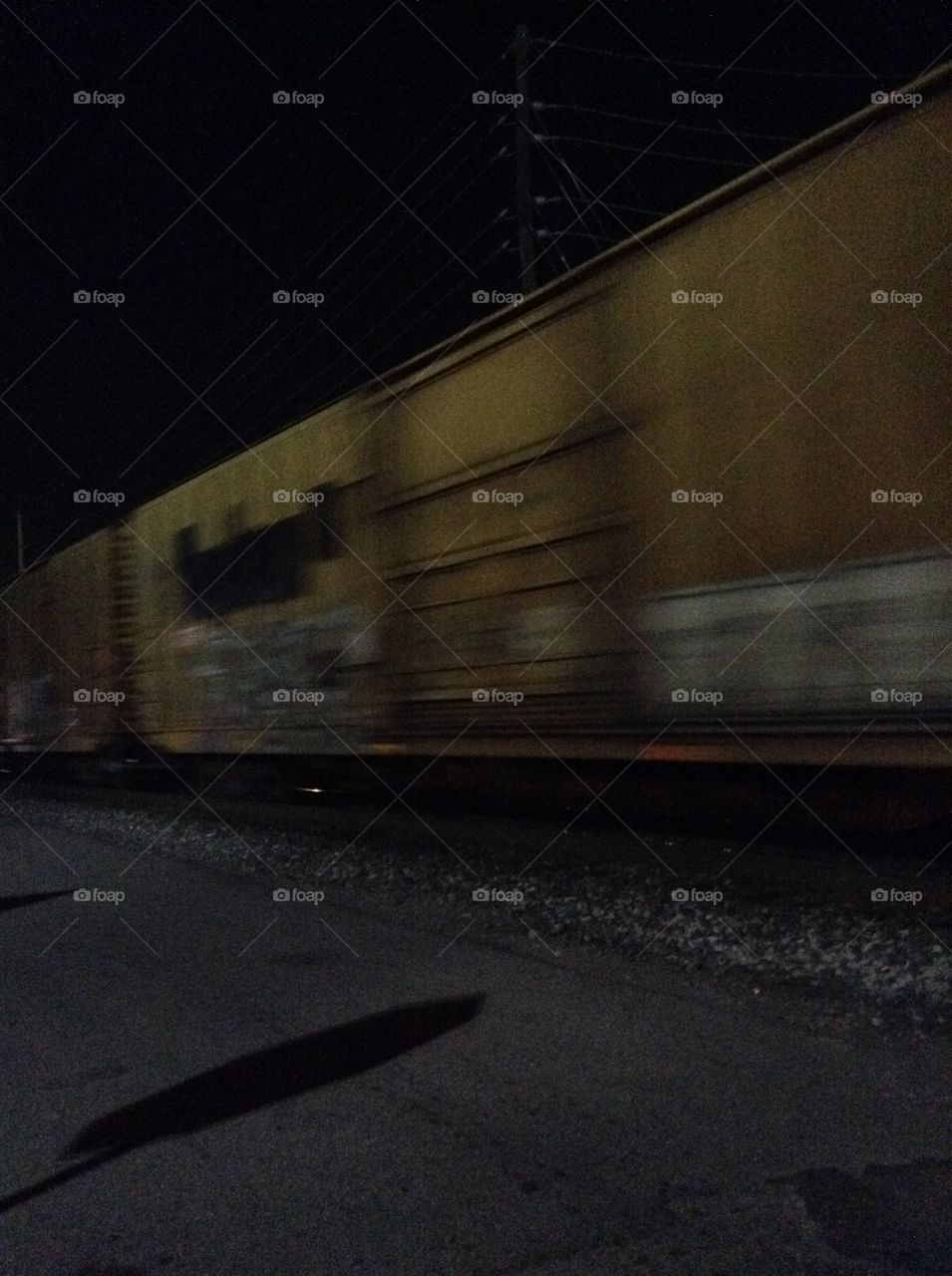 Watching trains at night 