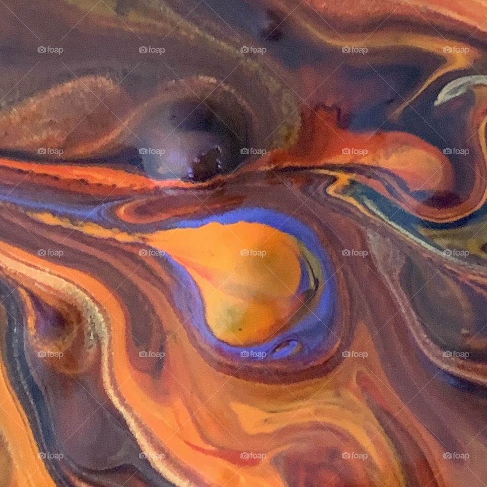 Acrylic pour abstract art 