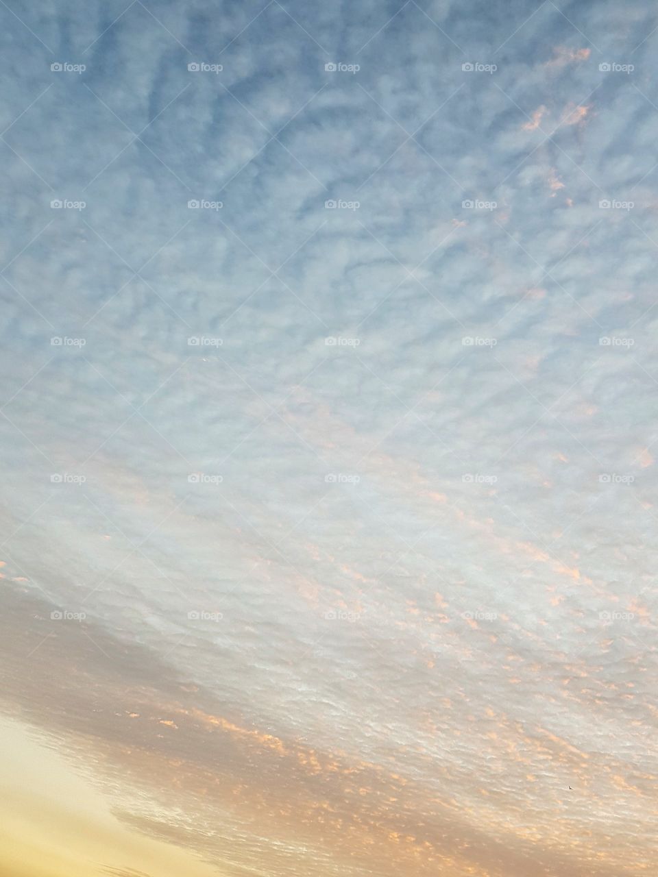 Clouds and sky in evening