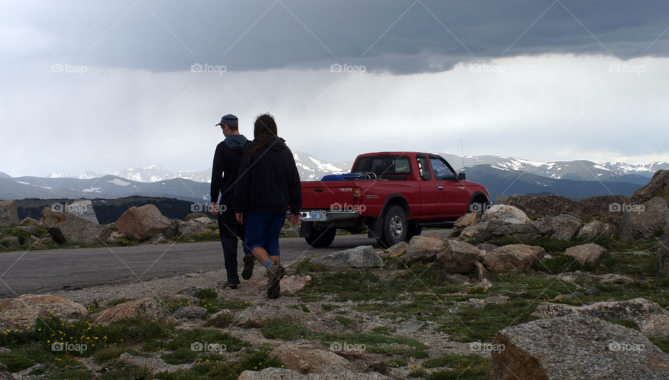 Gus truck. Traveling in Colorado