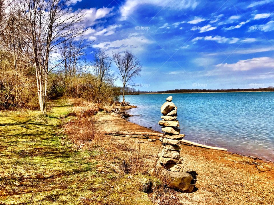 Beautiful Indiana lakeside view