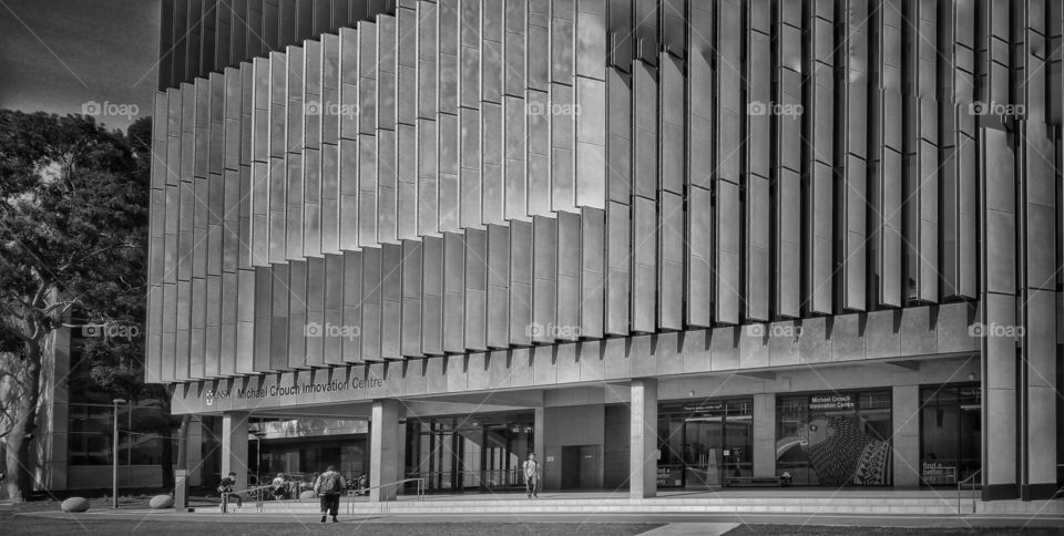The Hilmer Building of The University of New South Wales, Sydney, Australia. Image in fine art monochrome.