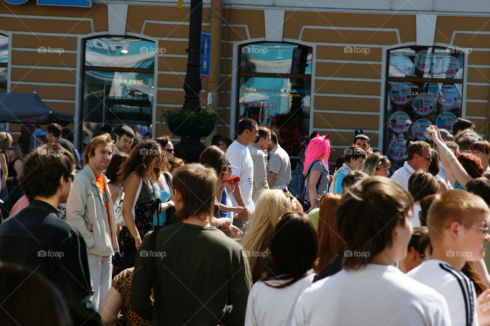 crowded street