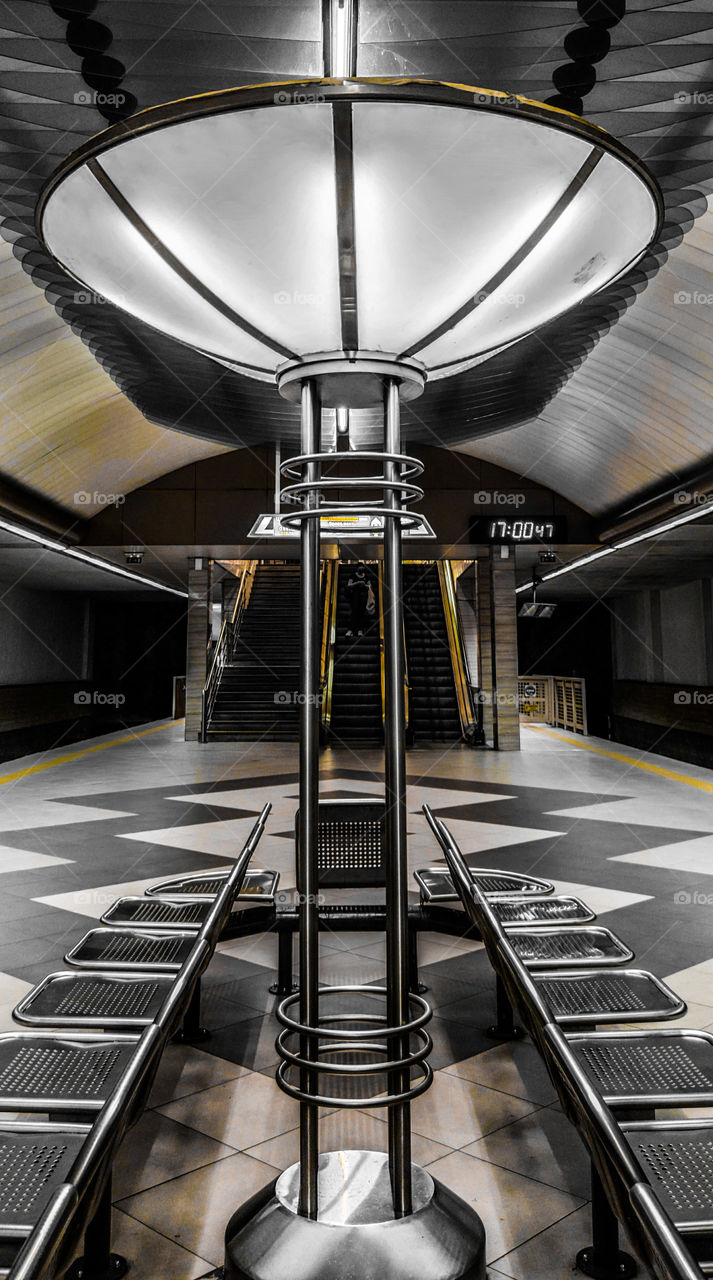 Empty subway station