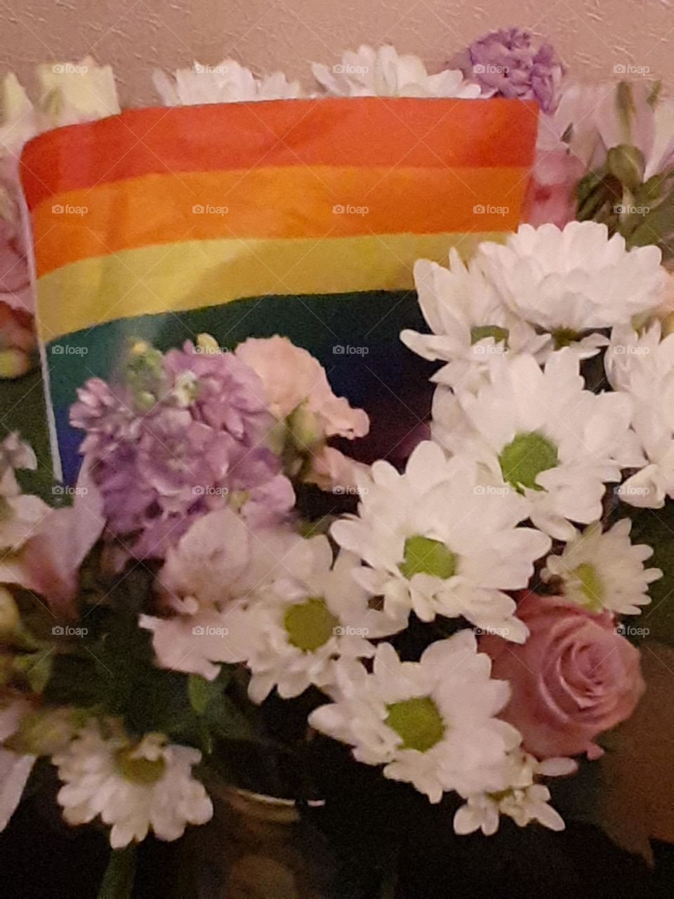 Flowers. PRIDE colors