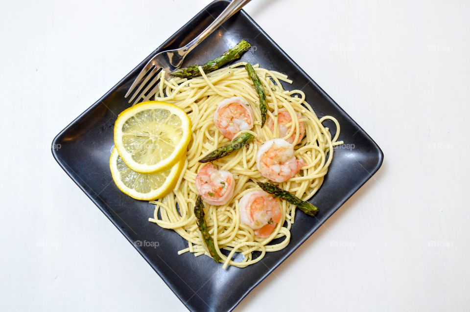 Spaghetti dish on a plate