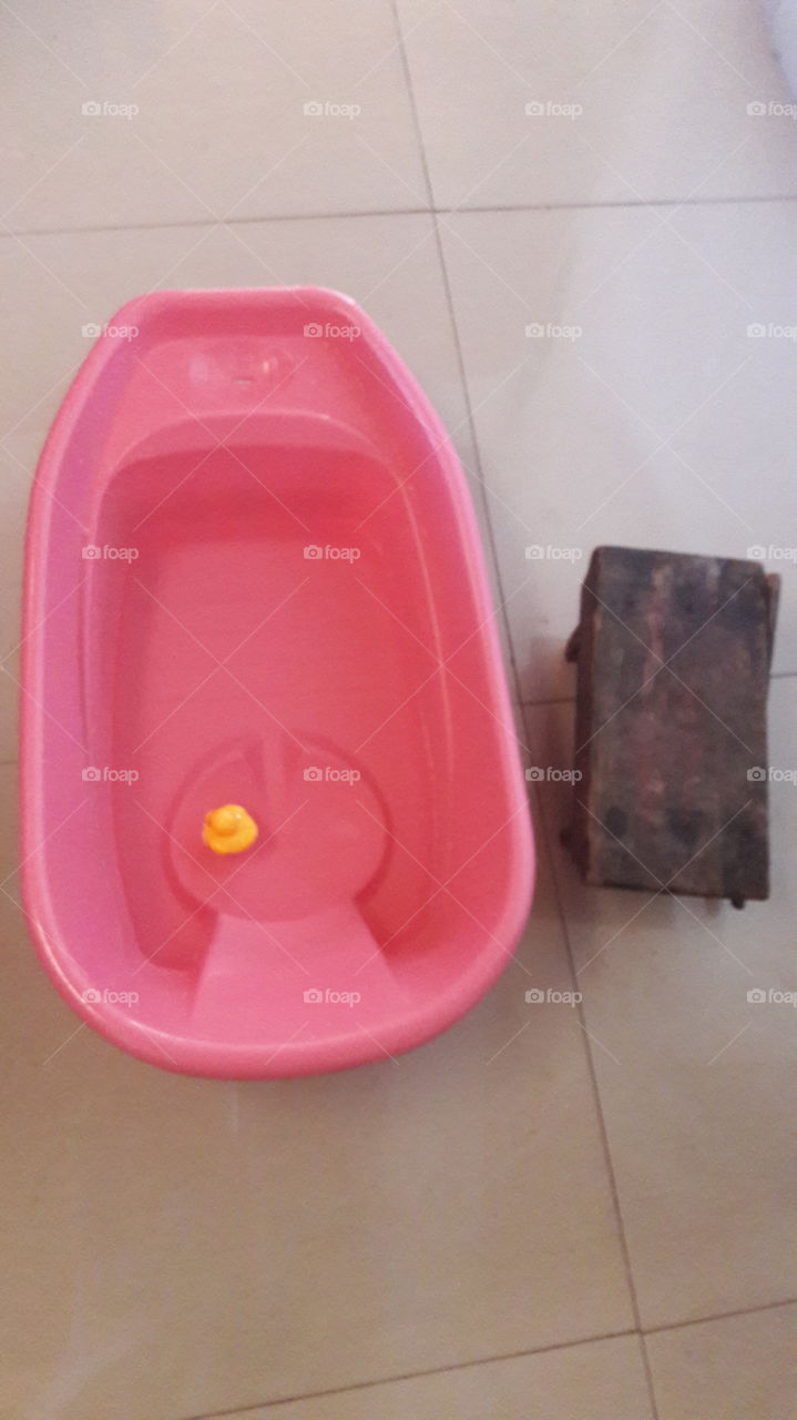 pink bath