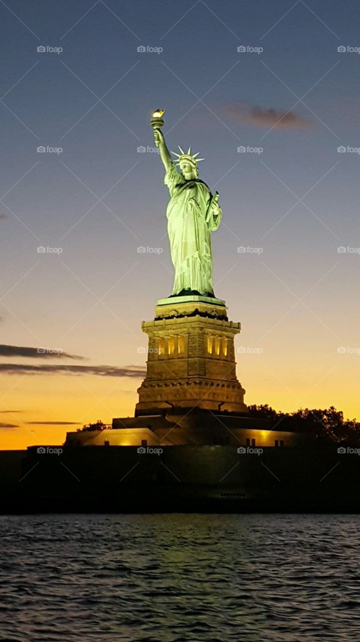 Statue of Liberty Illuminated NYC