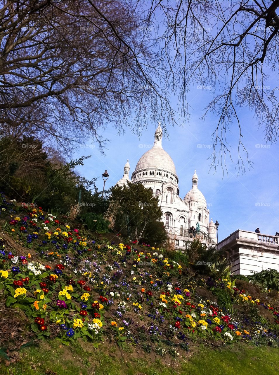 Sacre Coeur Basilica, Paris Montmartre, France.