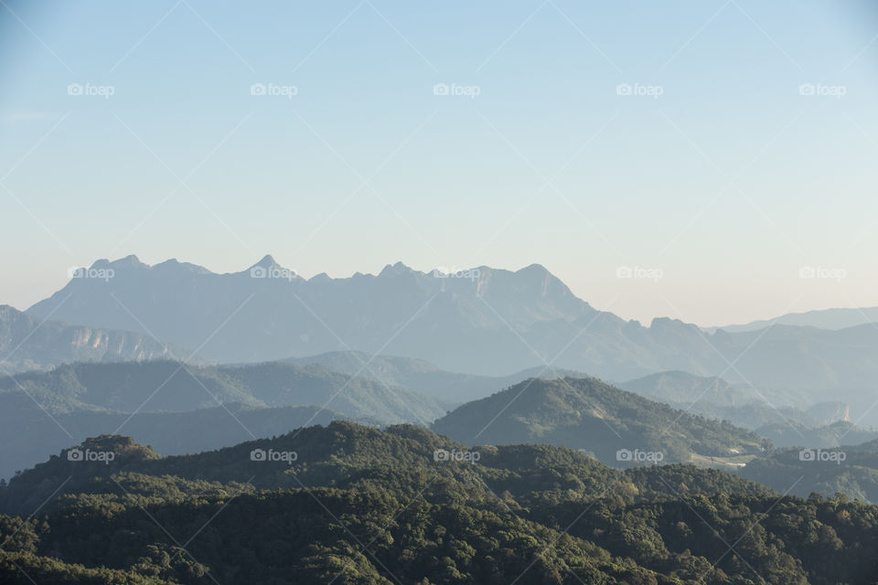 View from the mountain in Chiang Mai Thailand 