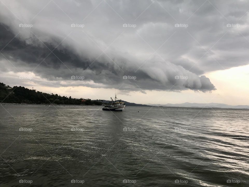 storm cloud on the island of Florianópolis, Santa Catarina, Brazil