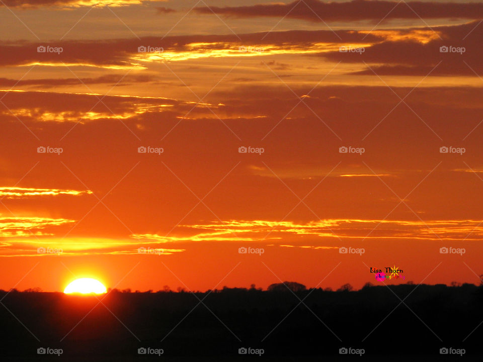Flaming Orange Sunset