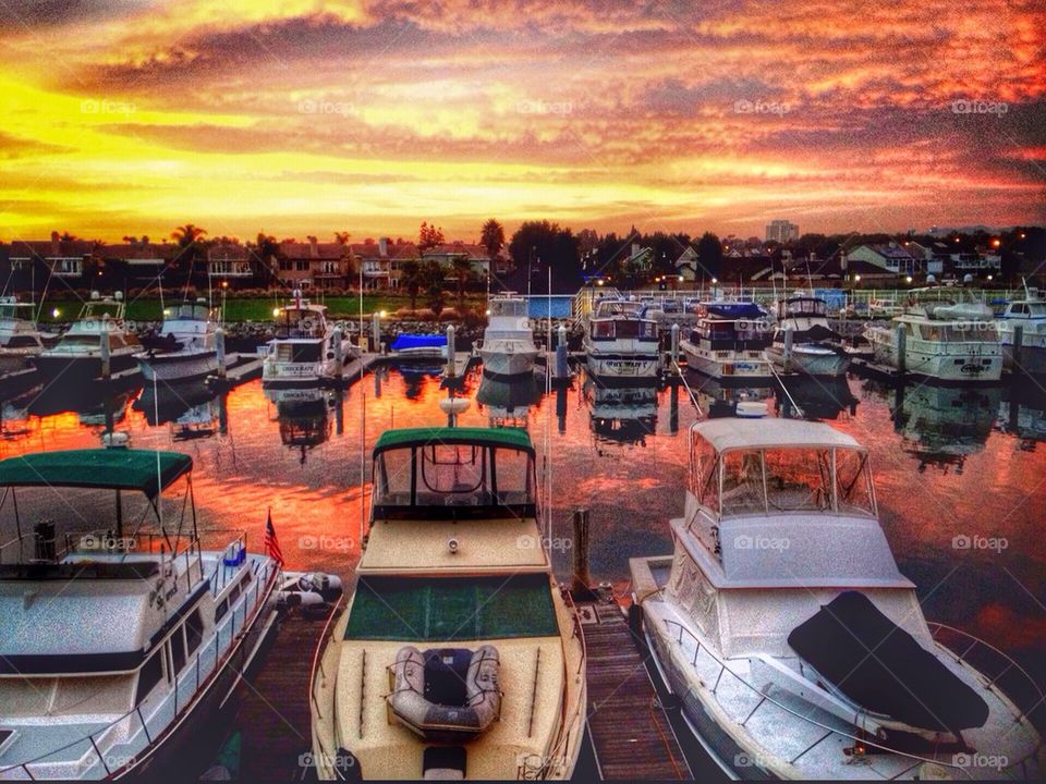 Sunset at the Marina