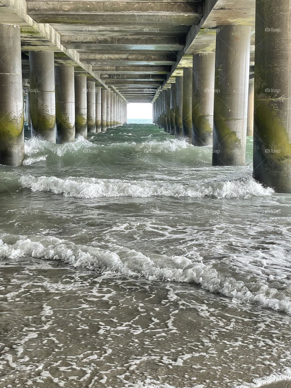 Water under a pier 