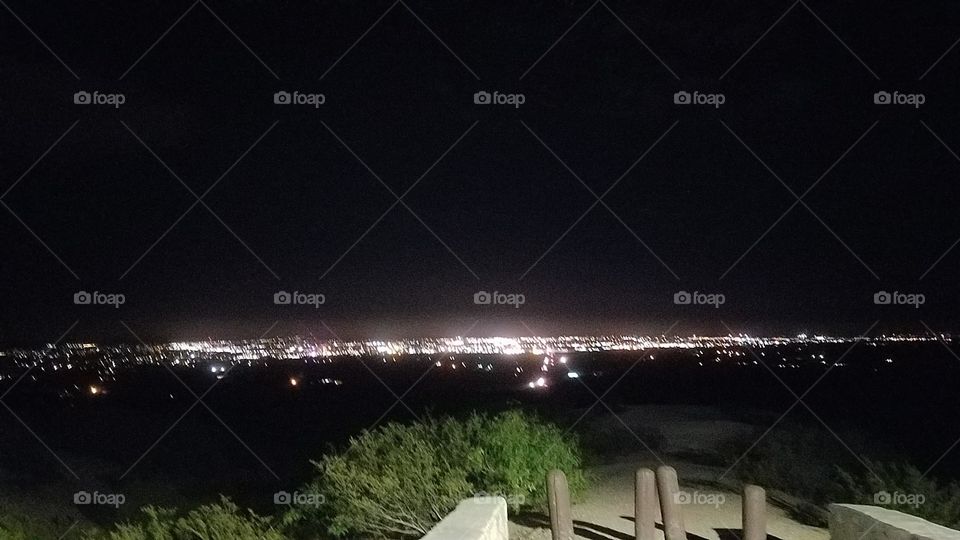 looking down on to Las Cruces New Mexico at night