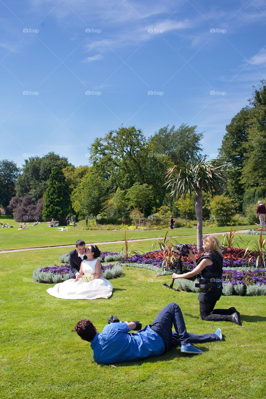 Wedding photoshoot in the park