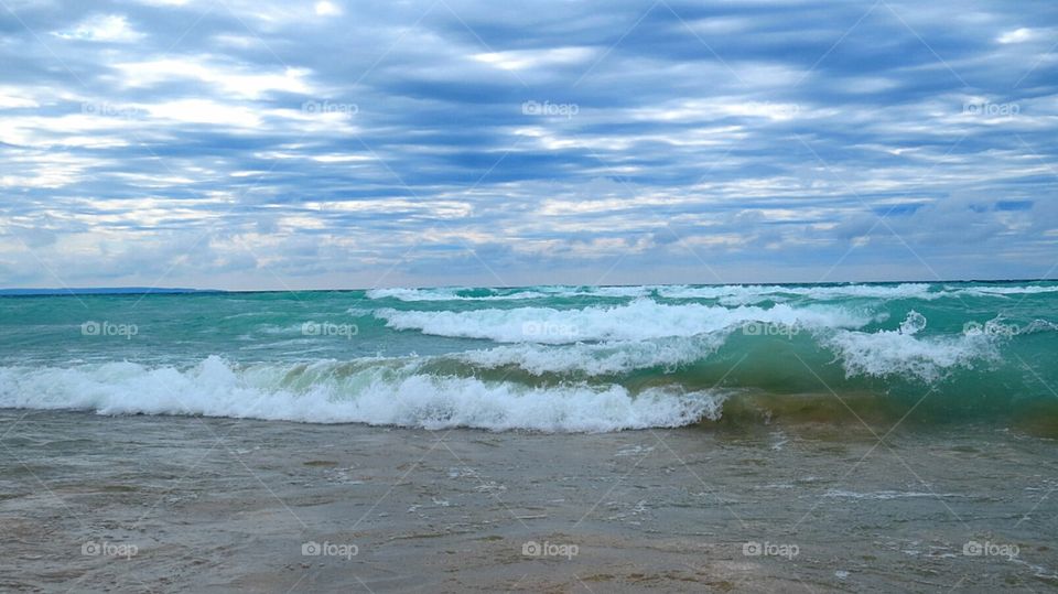 Contrast in sky and water