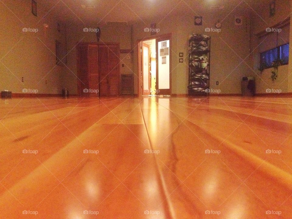 Empty yoga studio 