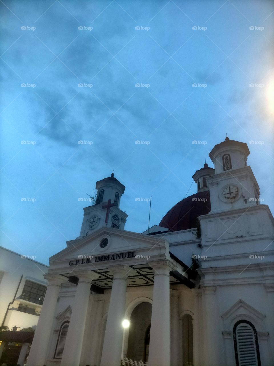 old building with blue sky background