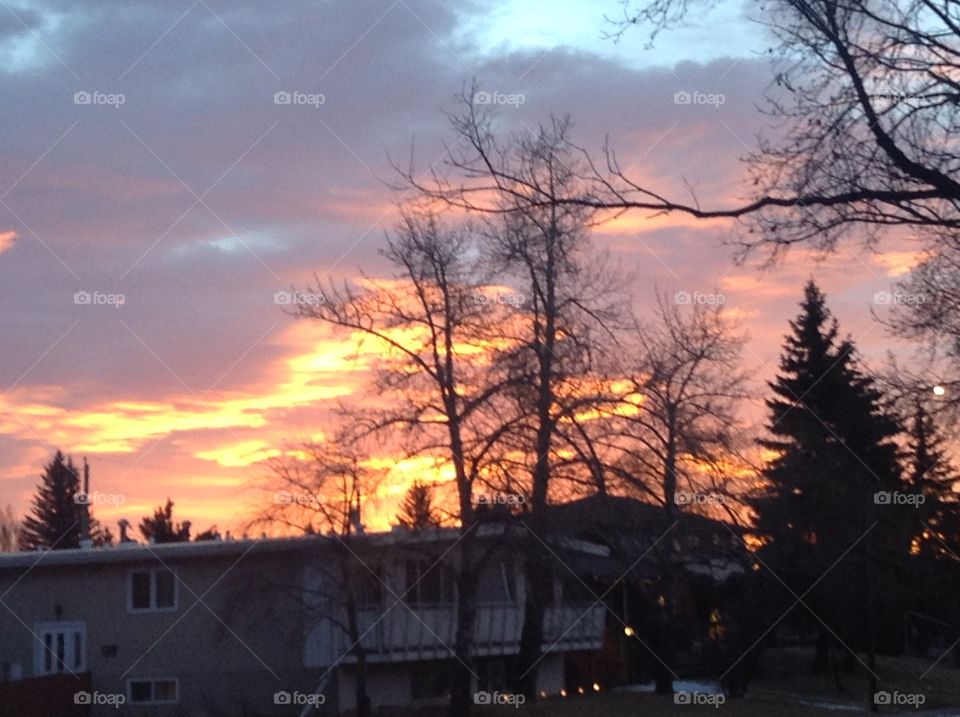 sunrise in North Calgary 