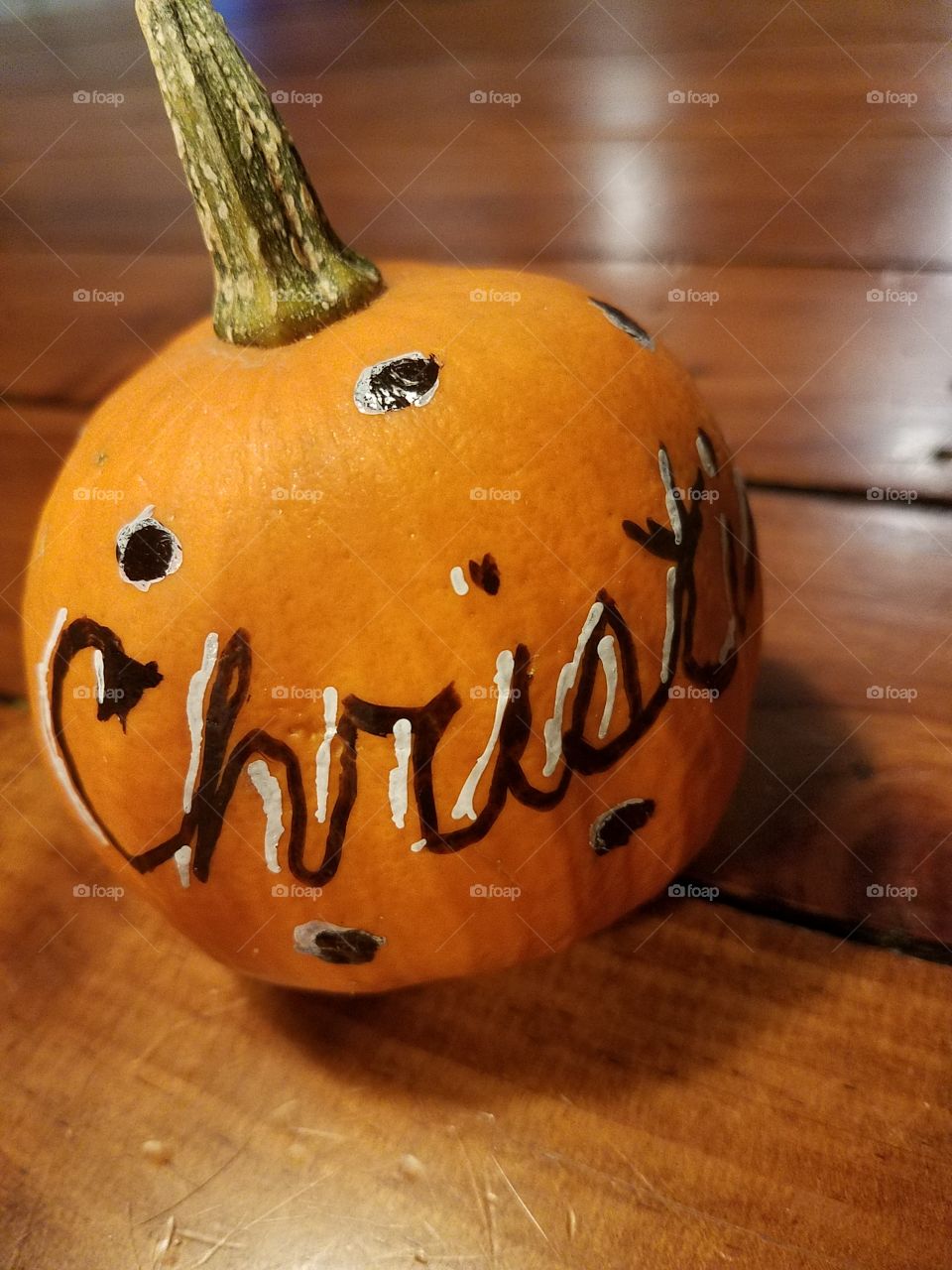 pretty painted pumpkin
