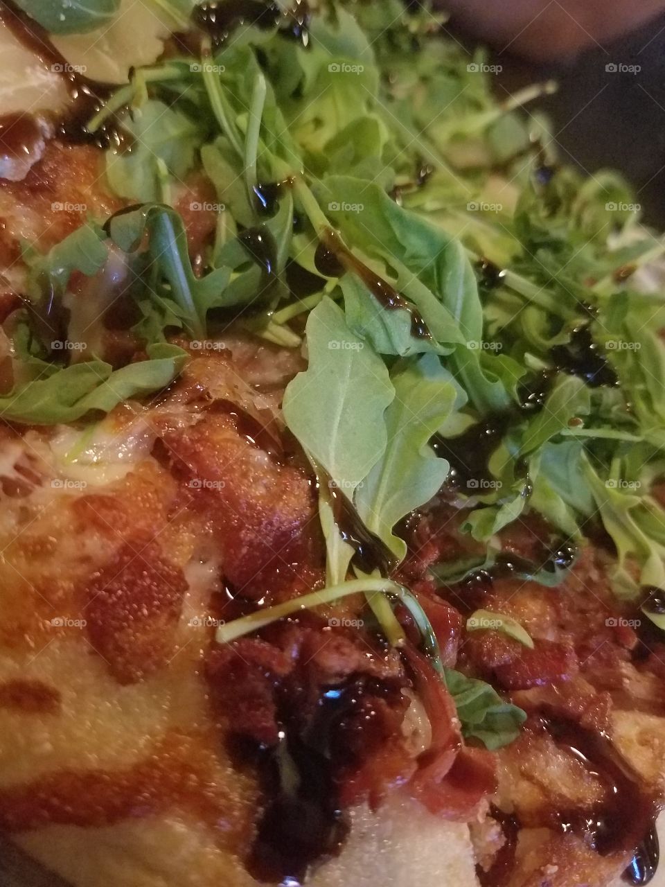 Yummy balsamic vinegar adds the perfect sweetness to this pizza