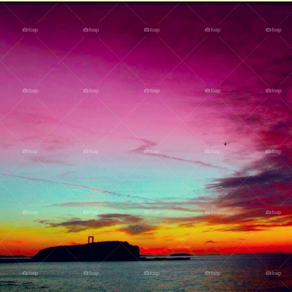 naxos sunset portara