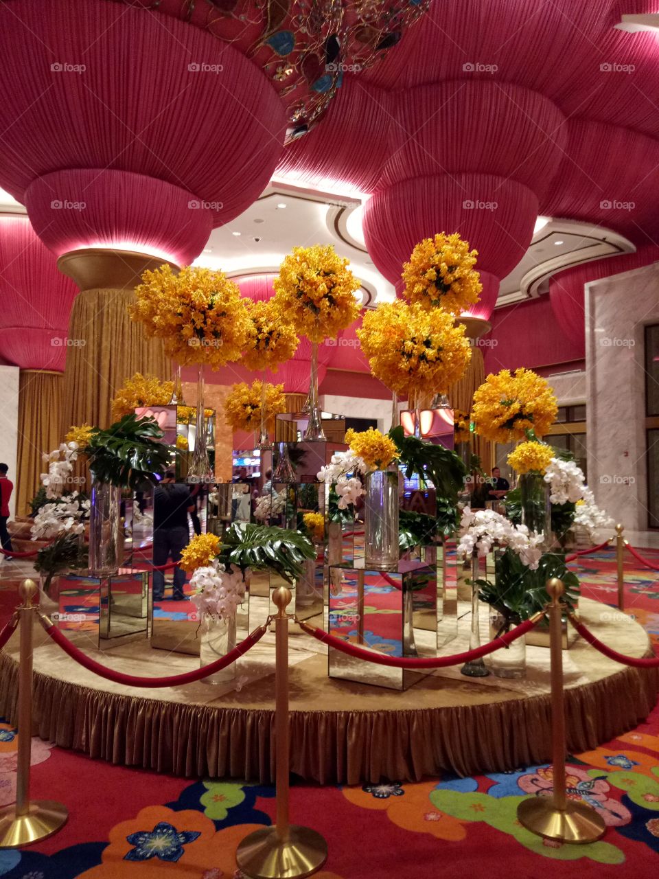 Colorful display at a hotel lobby.