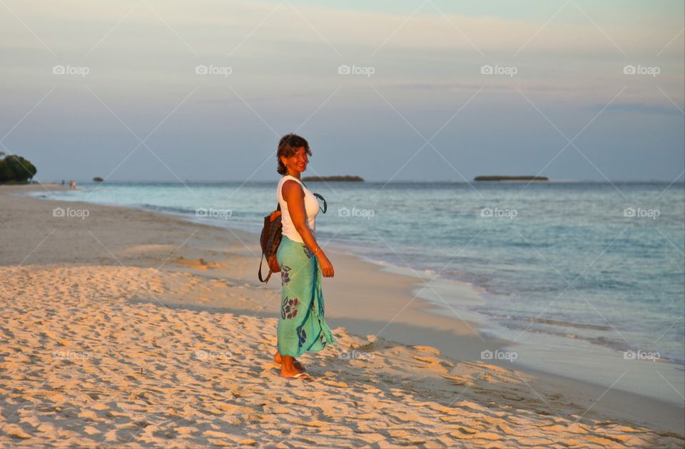 Woman on a beach