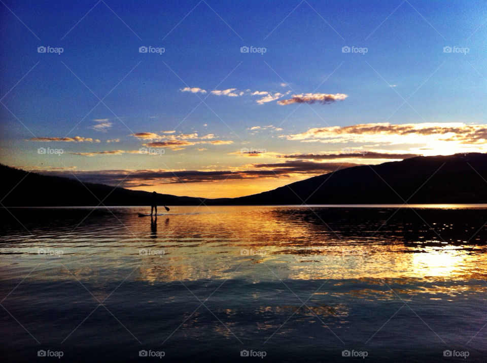 sunset water lake board by wallie82