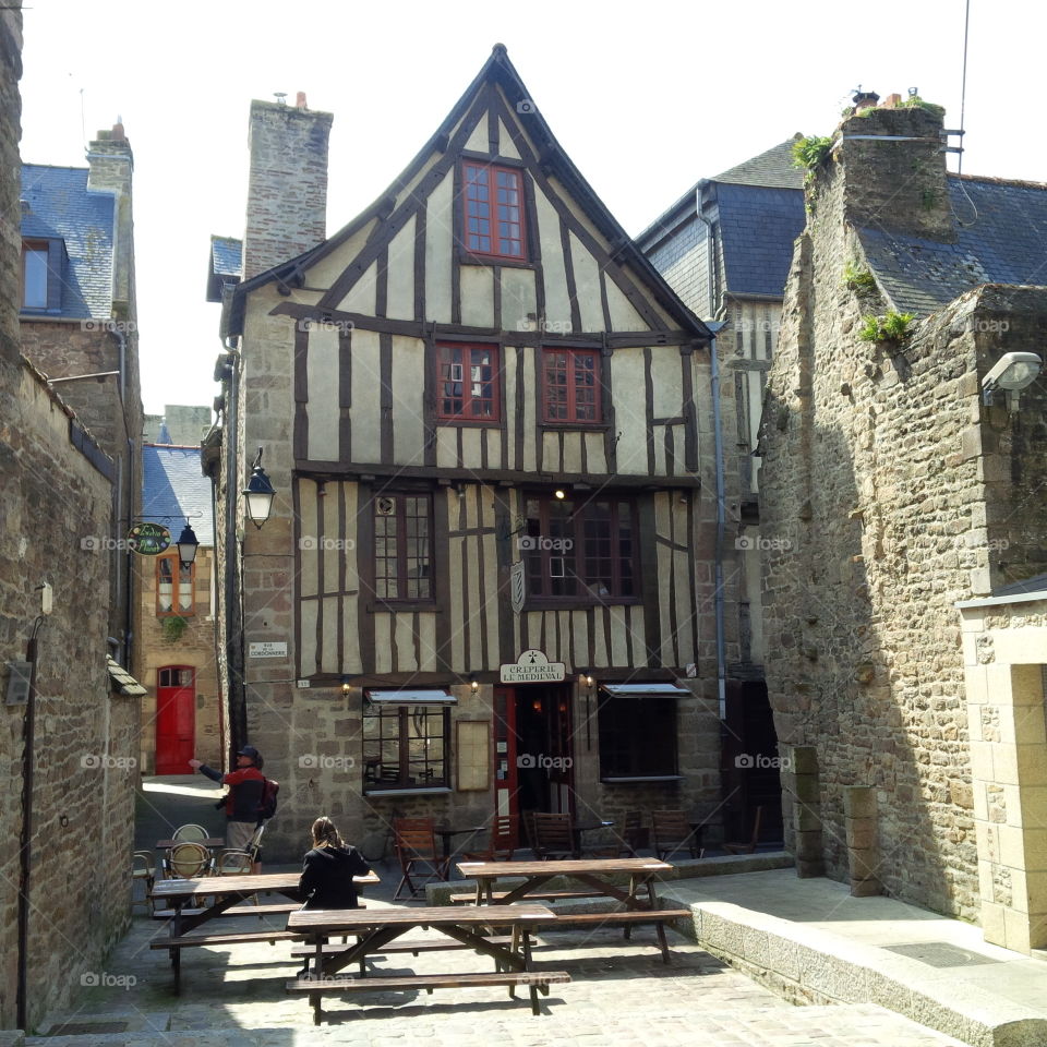 typical sort of Bretagne house in France