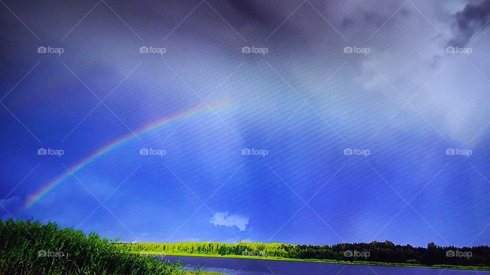 Rainbow, Sky, Nature, Landscape, Storm